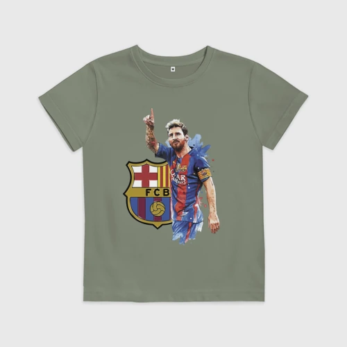 Детская футболка хлопок Lionel Messi Barcelona Argentina!