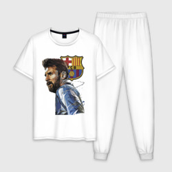 Мужская пижама хлопок Lionel Messi Barcelona Argentina Striker