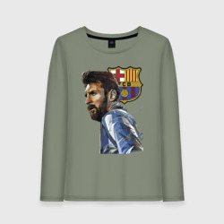 Женский лонгслив хлопок Lionel Messi Barcelona Argentina Striker