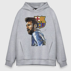 Мужское худи Oversize хлопок Lionel Messi Barcelona Argentina Striker