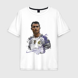 Мужская футболка хлопок Oversize Cristiano Ronaldo Manchester United Portugal
