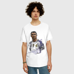 Мужская футболка хлопок Oversize Cristiano Ronaldo Manchester United Portugal - фото 2