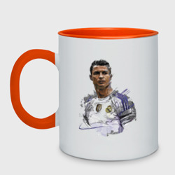 Кружка двухцветная Cristiano Ronaldo Manchester United Portugal