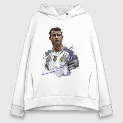 Женское худи Oversize хлопок Cristiano Ronaldo Manchester United Portugal