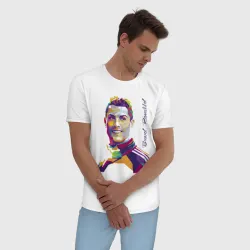 Мужская пижама с белой футболкой хлопок Bravo! Ronaldo! - фото 2