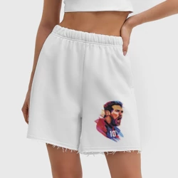 Женские шорты oversize футер хлопок Lionel Messi Barcelona Argentina Football - фото 2