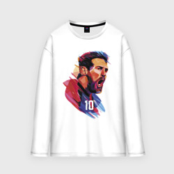 Мужской лонгслив oversize хлопок Lionel Messi Barcelona Argentina Football