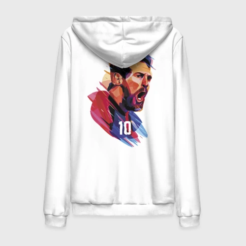 Мужская толстовка на молнии хлопок Lionel Messi Barcelona Argentina Football
