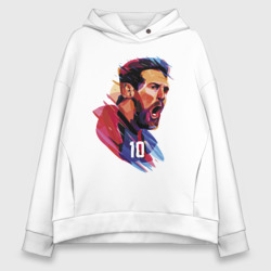 Женское худи Oversize хлопок Lionel Messi Barcelona Argentina Football