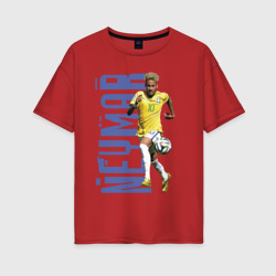 Женская футболка хлопок Oversize Neymar - striker