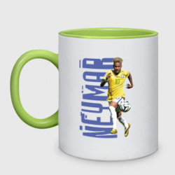 Кружка двухцветная Neymar - striker