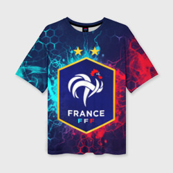Женская футболка oversize 3D Сборная Франции