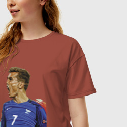 Женская футболка хлопок Oversize Antoine Griezmann - фото 2