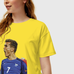 Женская футболка хлопок Oversize Antoine Griezmann - фото 2