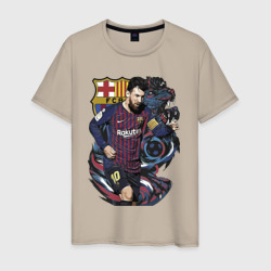 Мужская футболка хлопок Messi Barcelona Argentina Striker