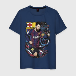 Мужская футболка хлопок Messi Barcelona Argentina Striker