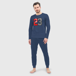 Мужская пижама с лонгсливом хлопок 23 - Jordan - фото 2