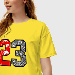 Женская футболка хлопок Oversize 23 - Jordan - фото 2