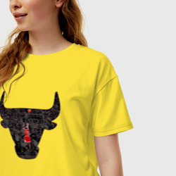 Женская футболка хлопок Oversize Bulls - Jordan - фото 2