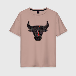 Женская футболка хлопок Oversize Bulls - Jordan