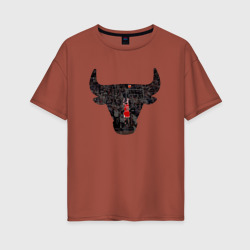 Женская футболка хлопок Oversize Bulls - Jordan