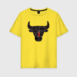 Женская футболка хлопок Oversize Bulls - Jordan
