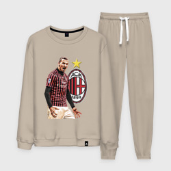 Мужской костюм хлопок Zlatan Ibrahimovic Milan Italy