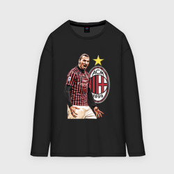 Мужской лонгслив oversize хлопок Zlatan Ibrahimovic Milan Italy