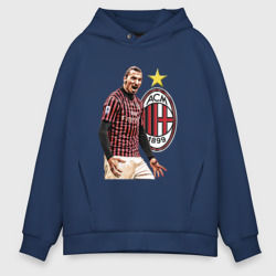 Мужское худи Oversize хлопок Zlatan Ibrahimovic Milan Italy