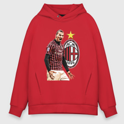 Мужское худи Oversize хлопок Zlatan Ibrahimovic Milan Italy