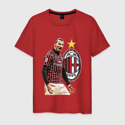 Мужская футболка хлопок Zlatan Ibrahimovic Milan Italy