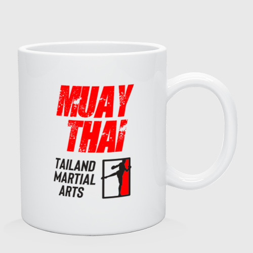 Кружка керамическая Muay Thai  fighting, цвет белый - фото 2