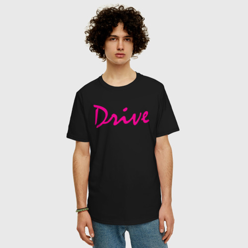 Мужская футболка хлопок Oversize Drive, цвет черный - фото 3