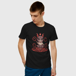 Мужская футболка хлопок Милый демон Бафомет | Baphomet - фото 2
