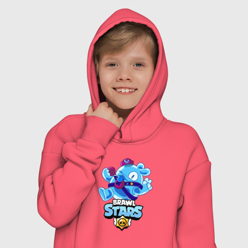 Детское худи Oversize хлопок Squeak Brawl Stars Сквик, цвет коралловый - фото 12