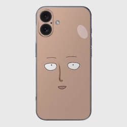Чехол для iPhone 16 силиконовый с защитой камеры Сайтама One-Punch Man