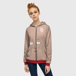 Женская толстовка 3D на молнии Сайтама One-Punch Man - фото 2