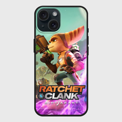 Чехол силиконовый для Apple iPhone 15 матовый Ratchet & Clank: Rift Apart