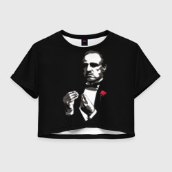 Женская футболка Crop-top 3D Крёстный Отец The Godfather