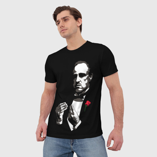 Мужская футболка 3D Крёстный Отец The Godfather, цвет 3D печать - фото 3