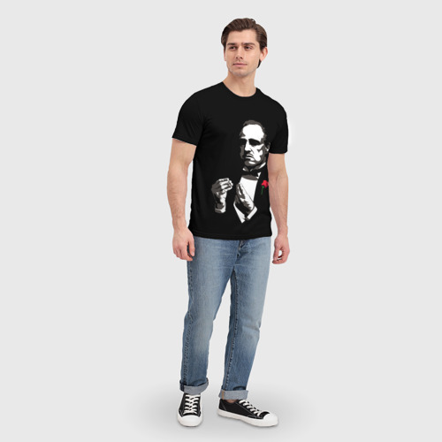 Мужская футболка 3D Крёстный Отец The Godfather, цвет 3D печать - фото 5