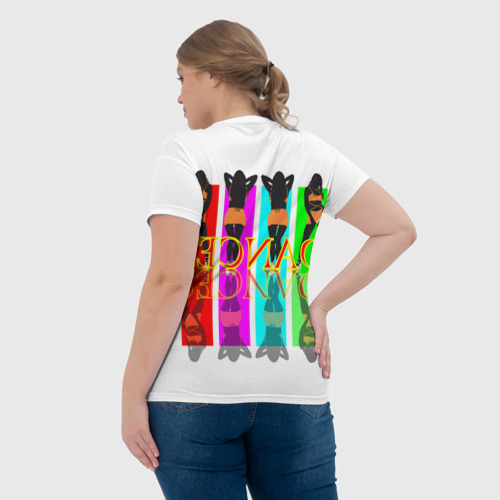 Женская футболка 3D с принтом DON'T STOP THE PARTY, вид сзади #2