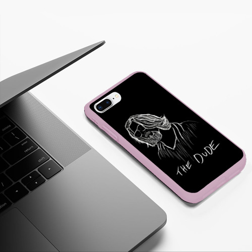 Чехол для iPhone 7Plus/8 Plus матовый The dude Большой Лебовски, цвет розовый - фото 5