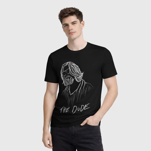 Мужская футболка 3D с принтом The dude Большой Лебовски, фото на моделе #1