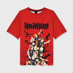 Женская футболка oversize 3D Старшая Карасуно Haikyuu!!