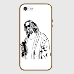 Чехол для iPhone 5/5S матовый Большой Лебовски - с пакетом молока - Big Lebowski