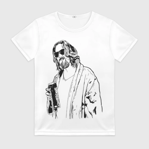 Женская футболка 3D Большой Лебовски - с пакетом молока - Big Lebowski