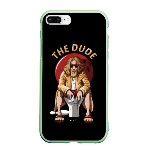 Чехол для iPhone 7Plus/8 Plus матовый The dude Big Lebowski, цвет салатовый