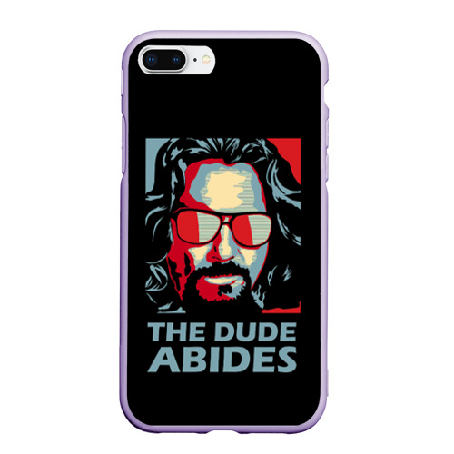 Чехол для iPhone 7Plus/8 Plus матовый The Dude Abides Лебовски, цвет светло-сиреневый