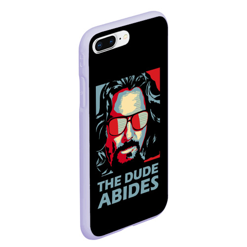 Чехол для iPhone 7Plus/8 Plus матовый The Dude Abides Лебовски, цвет светло-сиреневый - фото 3